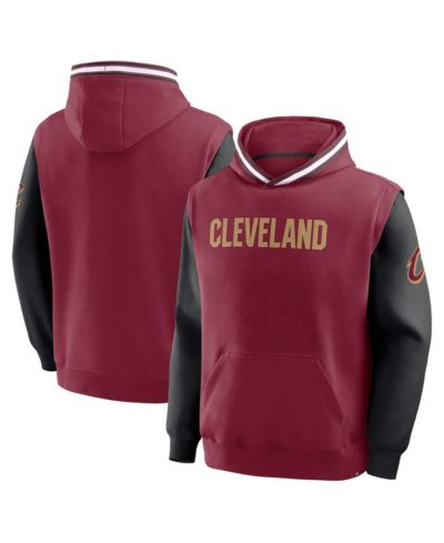 Мужское худи Fanatics Cleveland Cavaliers Half Court Shot Clock Fastbreak Wine/Black
