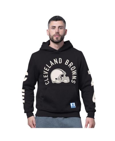 Starter Мужской флисовый худи Cleveland Browns Handoff, черный