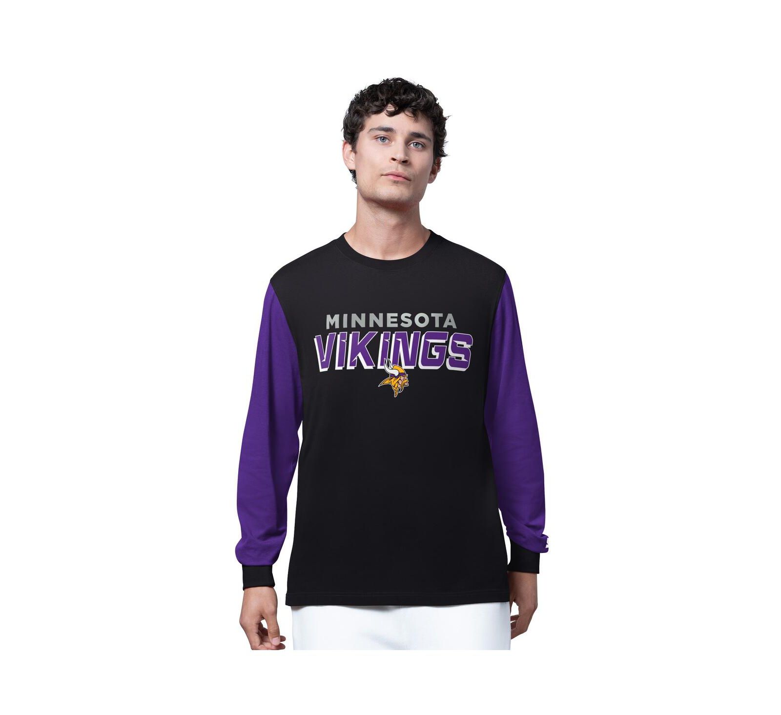 Starter Мужская футболка с длинным рукавом Minnesota Vikings Thursday Night Gridiron Black