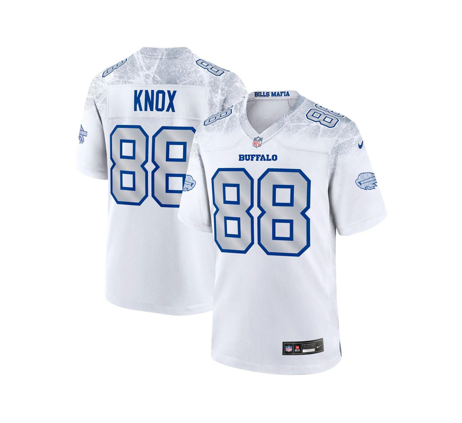 Nike Мужская джерси Buffalo Bills 2025 Rivalries Collection Game, White, Dawson Knox