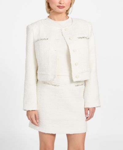 Женский укороченный жакет GUESS Clotilde Tweed