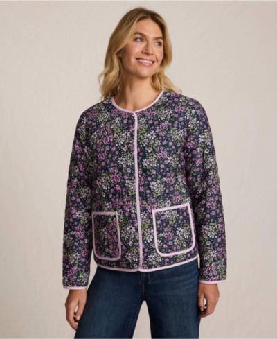 Lands' End Женский стеганый реверсивный жакет