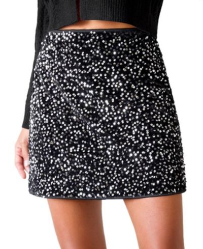 Женская мини-юбка Cupshe Show Stopper Black