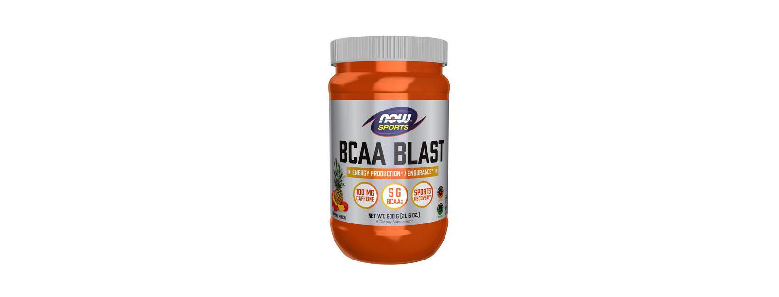 NOW Foods порошок BCAA Blast, Tropical Punch 21.16 Oz