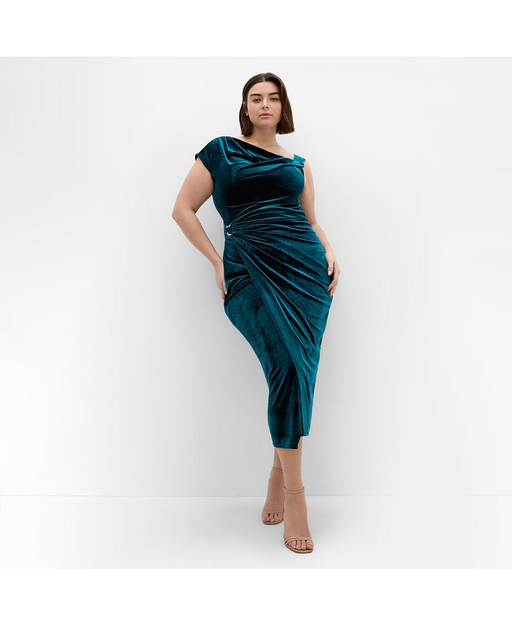 CITY CHIC Женское миди-платье Plus Size Vivi Velour