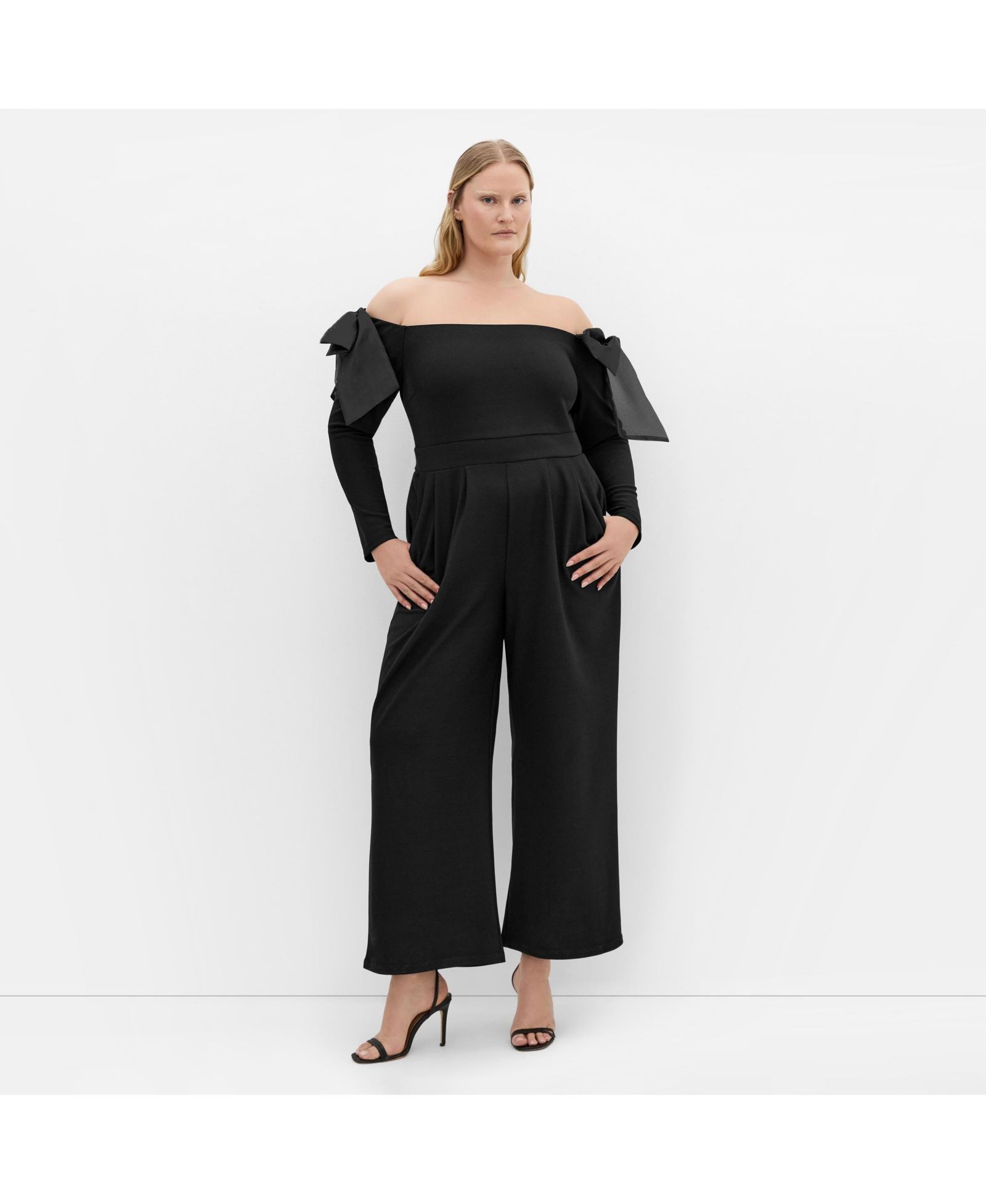 CITY CHIC Plus Size Stacie Off Shoulder Jumpsuit
