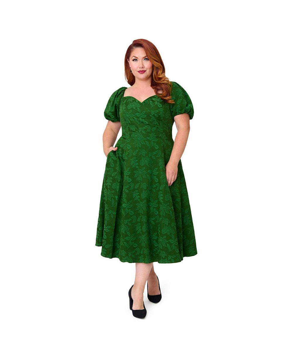 Платье Unique Vintage Plus Size Jacquard Sweetheart Swing