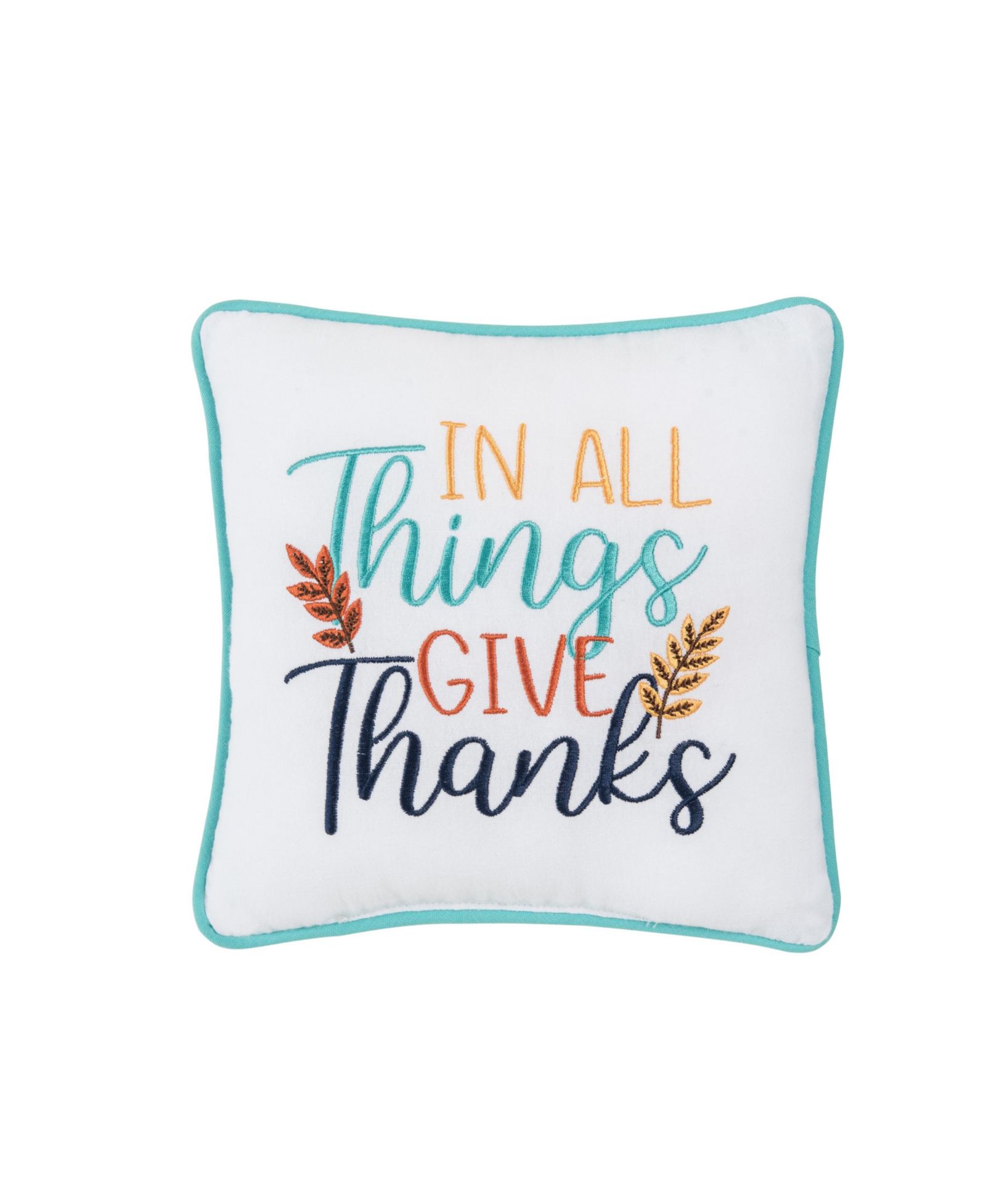Декоративная подушка C&F Home Thanksgiving In All Give Thanks с цветами пшеницы, 10" x 10"
