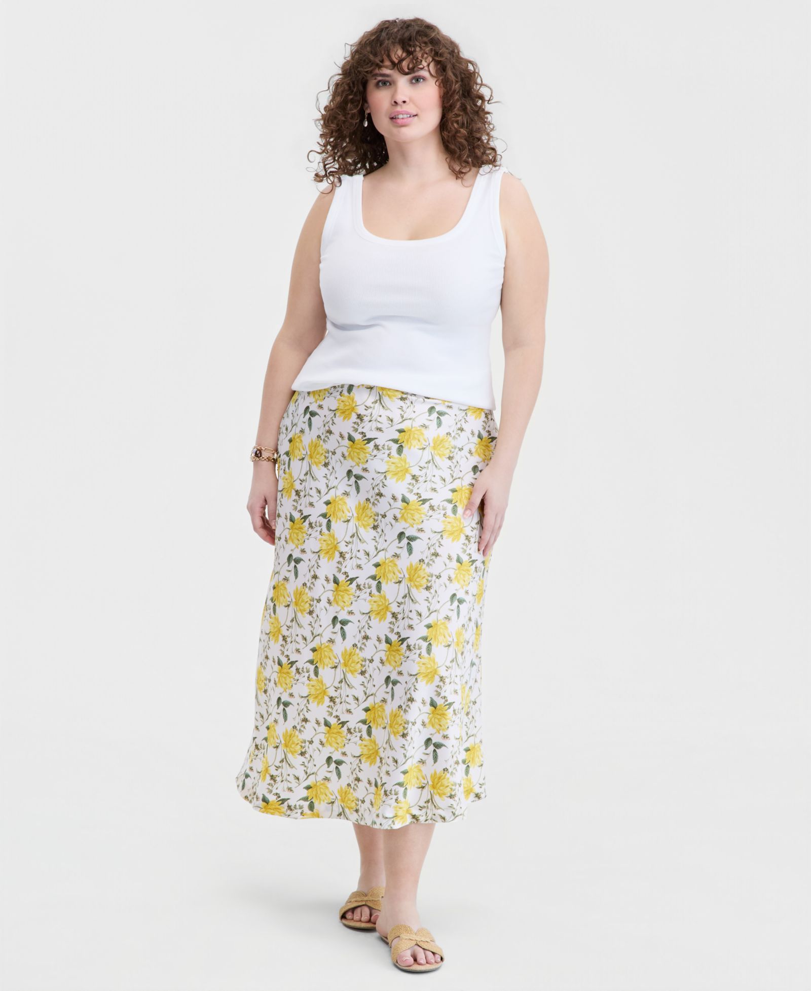On 34th Женская юбка Print Slip Plus Size