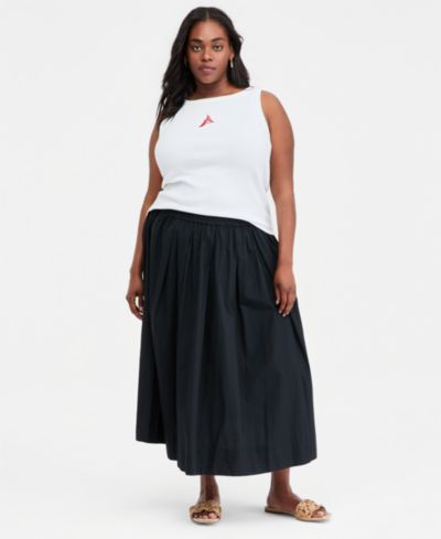 Женская миди-юбка Plus Size On 34th Cotton Circle