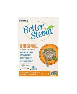Стевия в пакетиках NOW Foods BetterStevia, 100 шт/коробка
