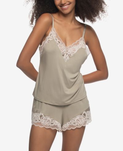 Женский комплект Felina Amelie Jersey Vintage Lace Cami с шортами