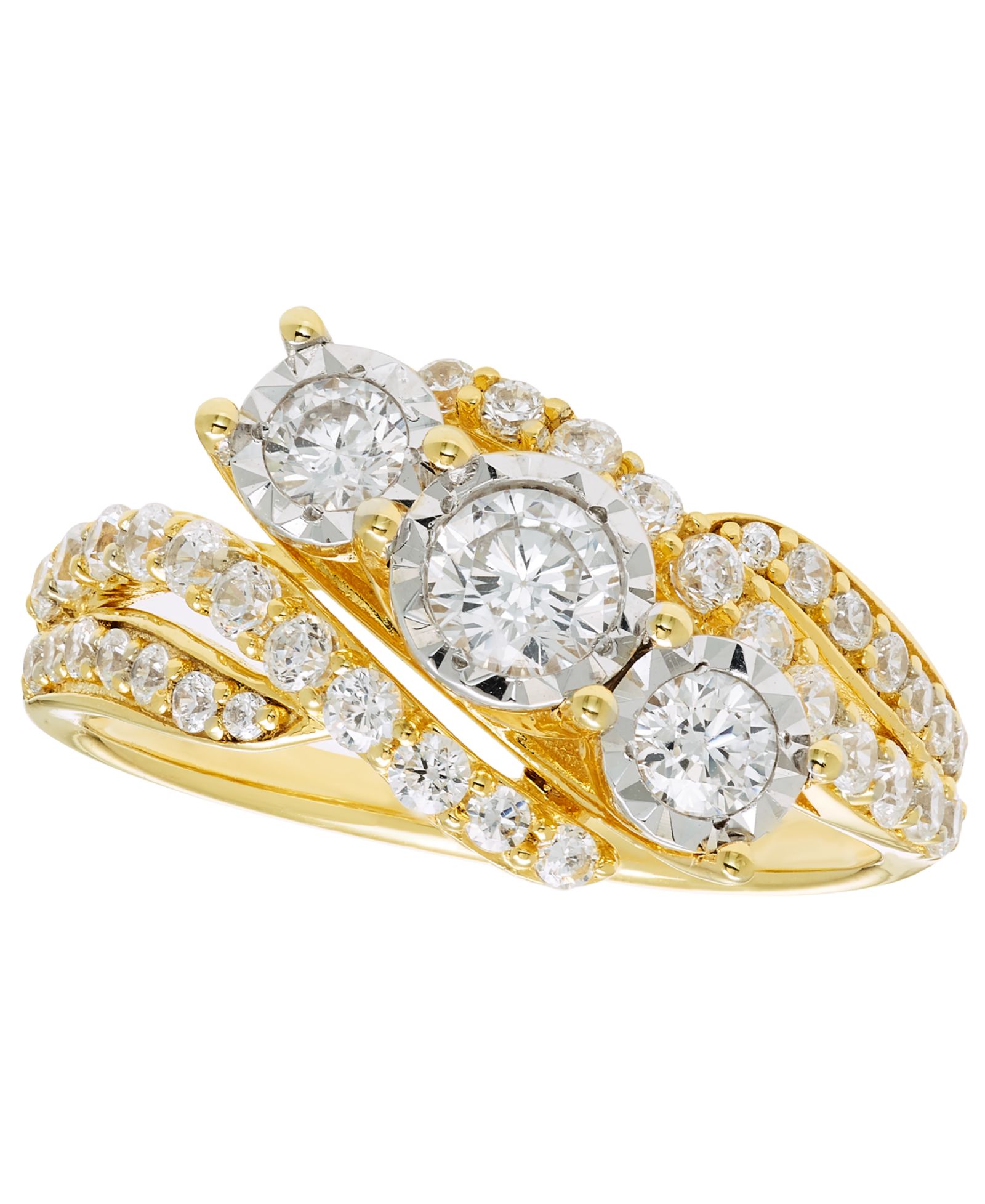 Бриллиантовое кольцо Macy's (1 ct. t.w.) в 10k White Gold