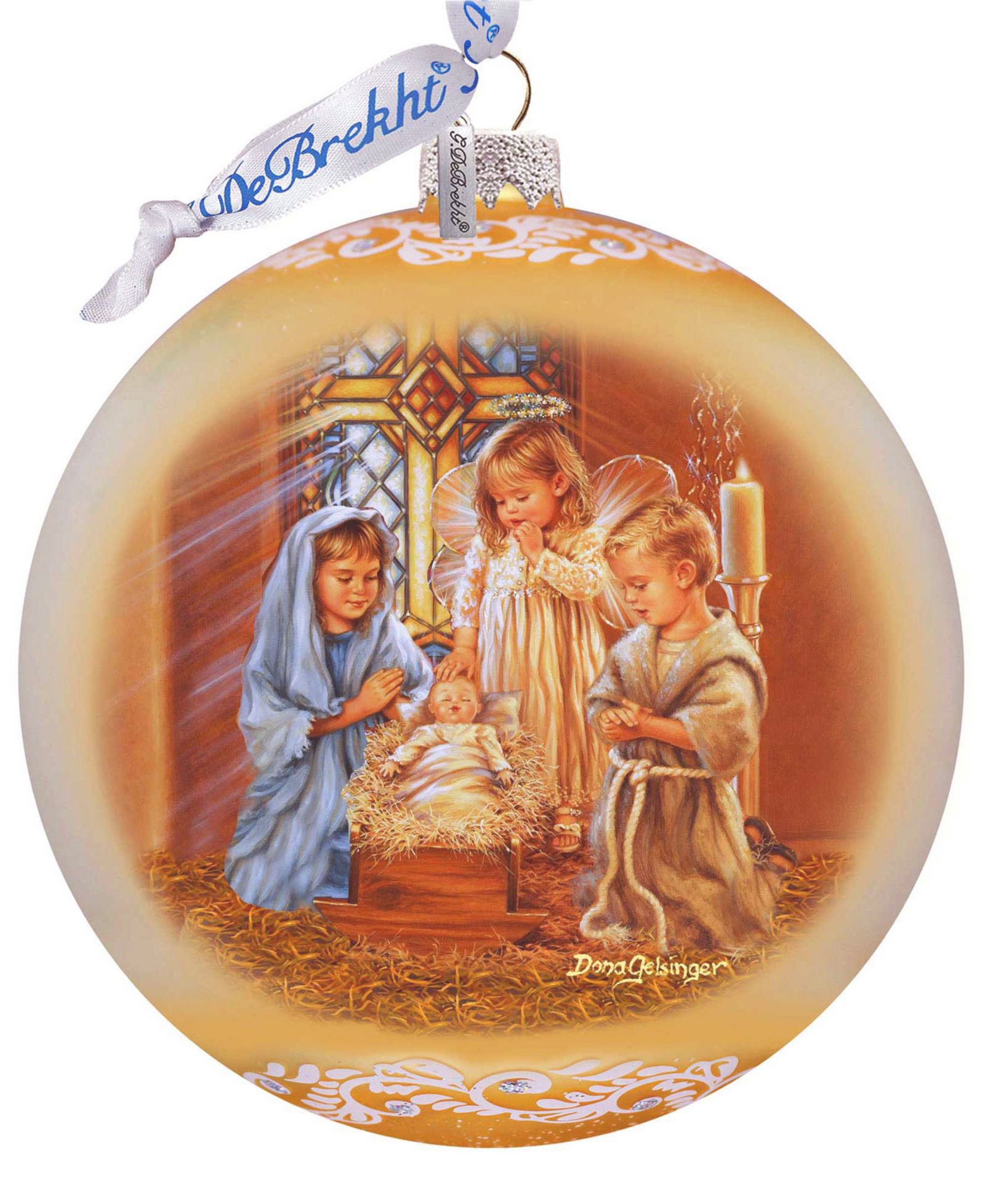 G.DeBrekht Angels Lullaby LE Glass Christmas Ornament