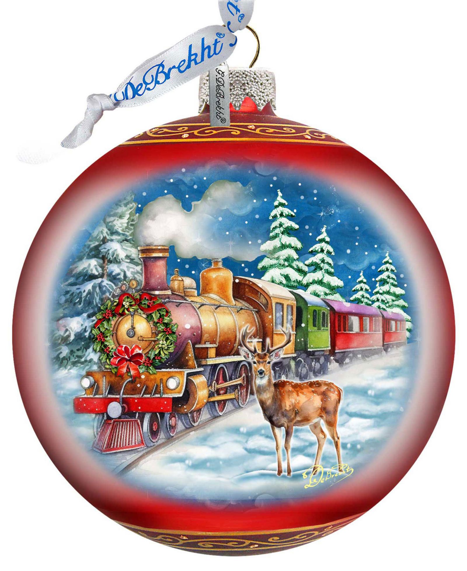 Рождественское украшение G.DeBrekht Antler Express LE Glass