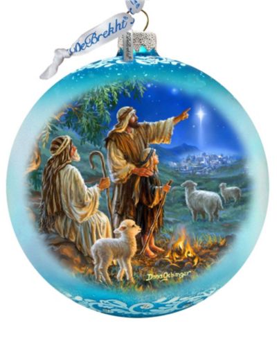 G.DeBrekht Shepherds Keeping Watch LE Glass Ornament