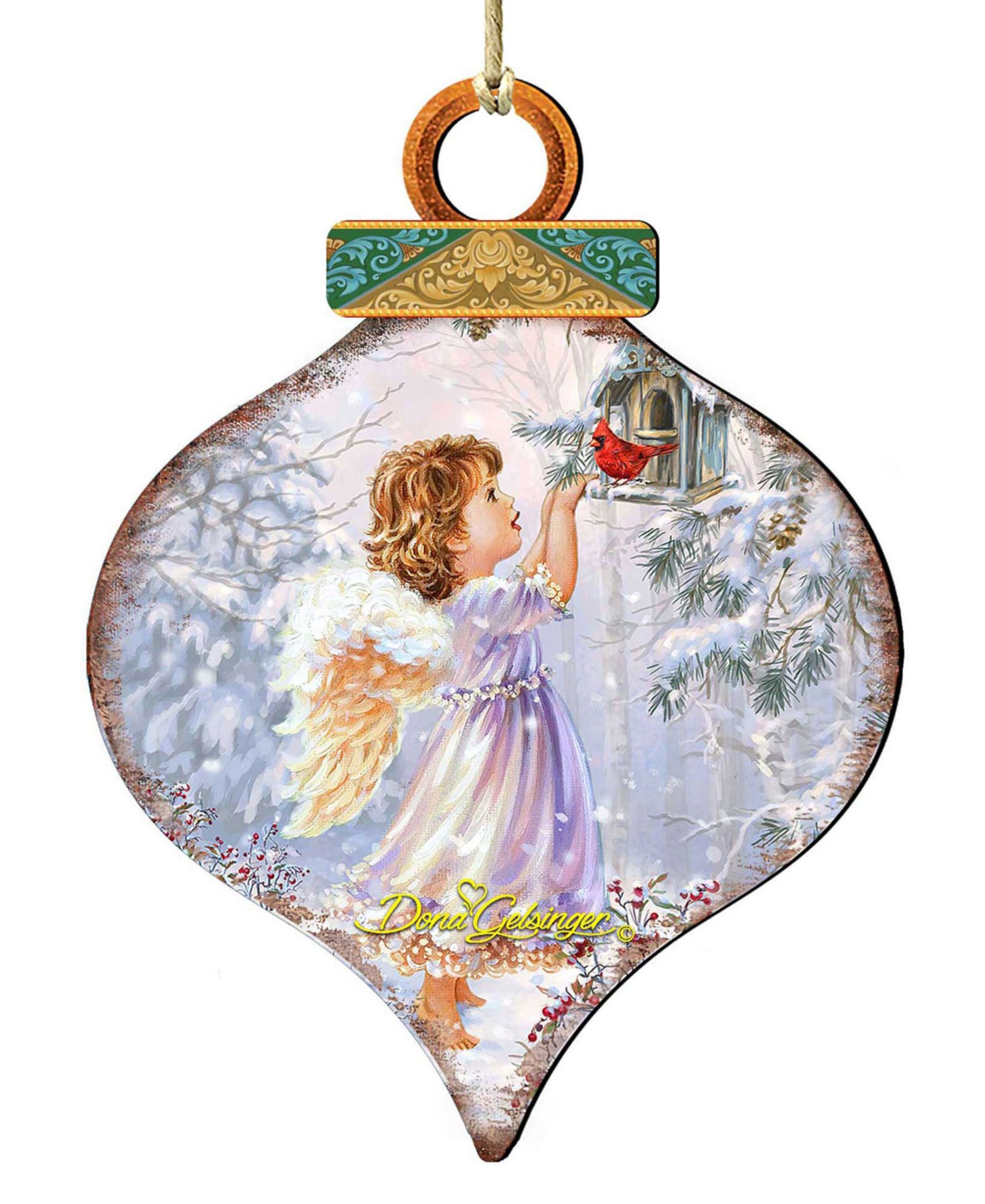 Декоративное украшение Designocracy Red Robin Woodland Angel