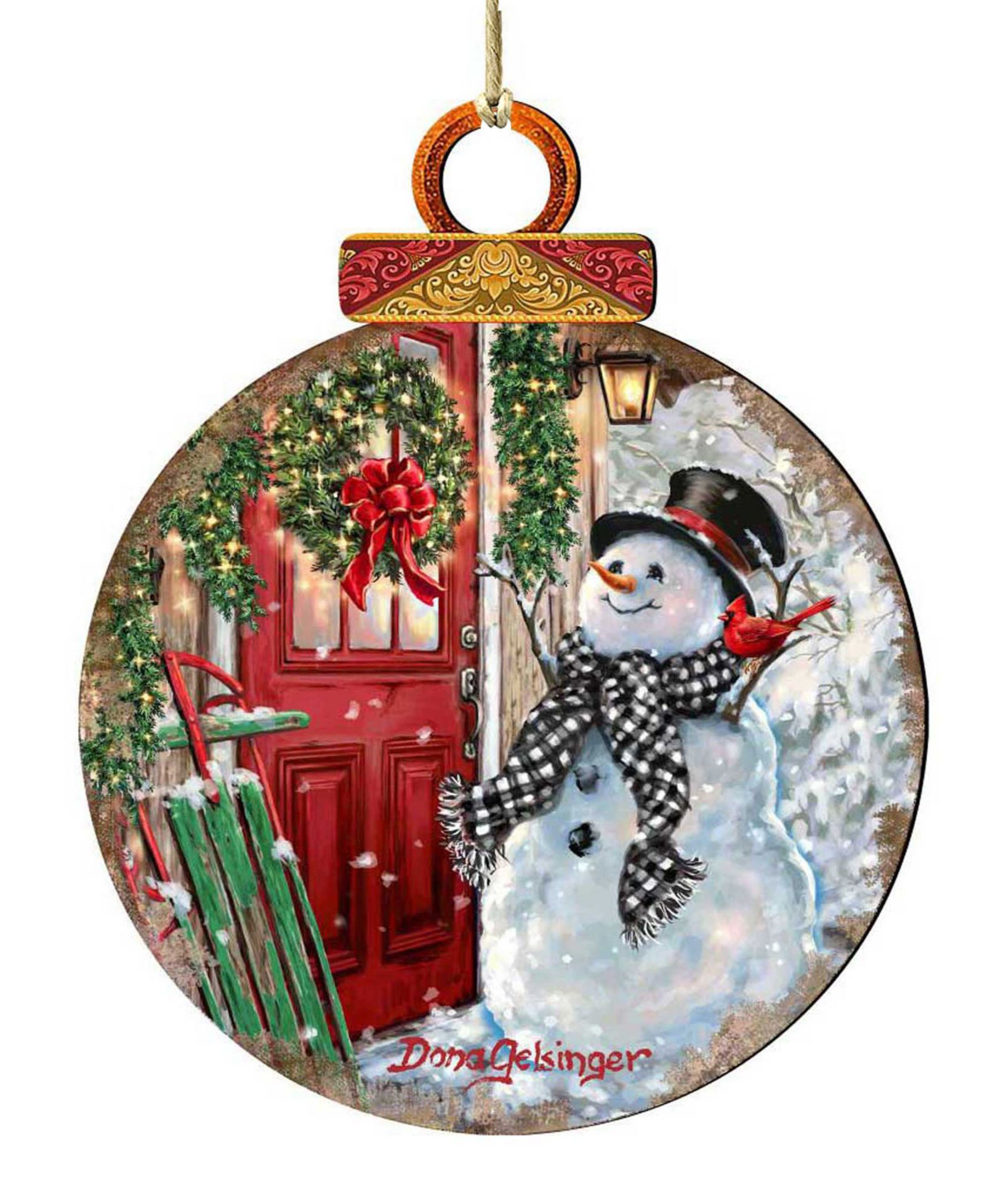 Праздничное украшение Designocracy Snowman Winter Arrival