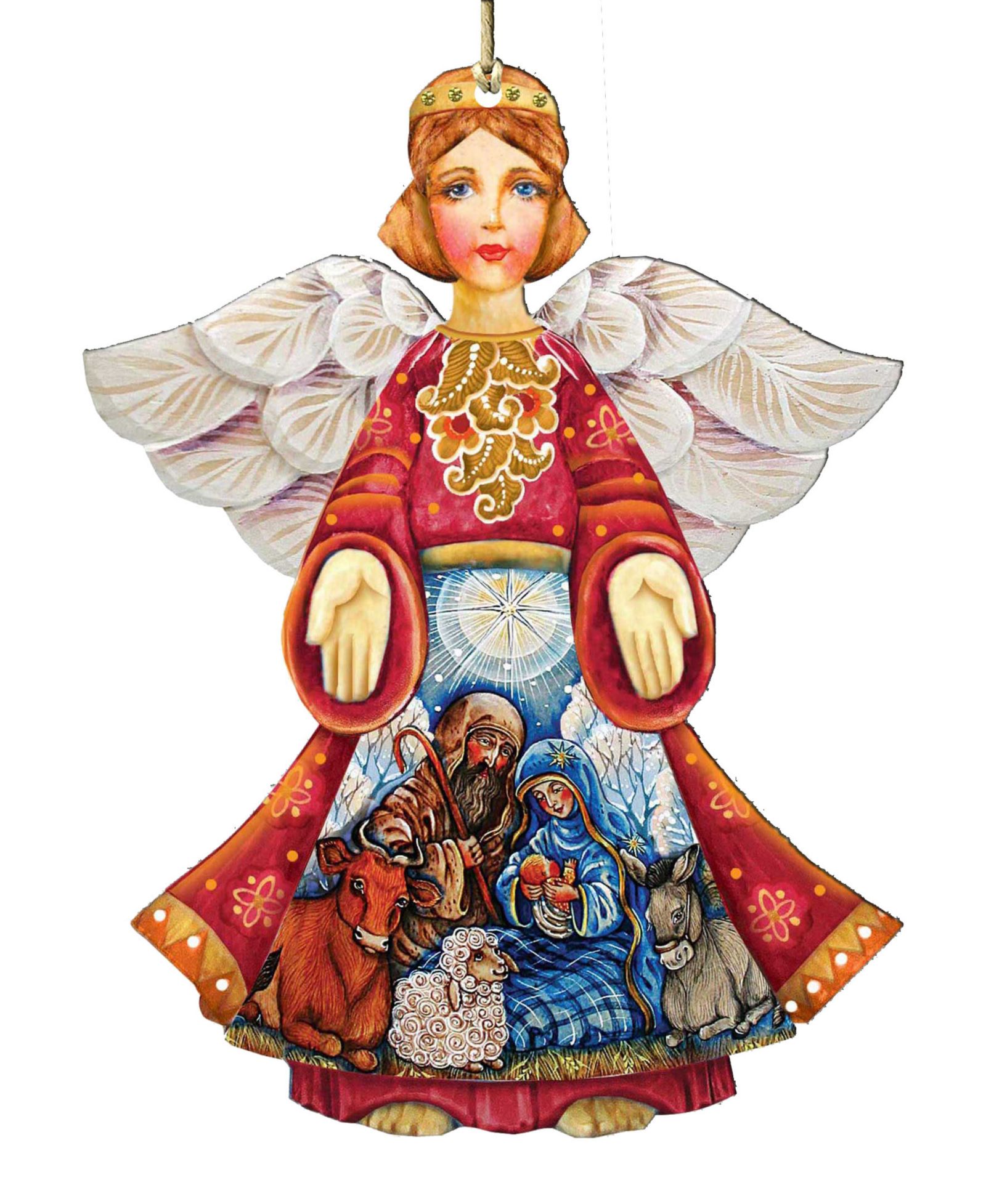 Designocracy рождественское украшение Angel Nativity