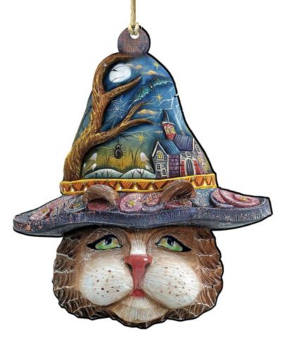 Designocracy Eve Cat Holiday Wooden Christmas Ornament
