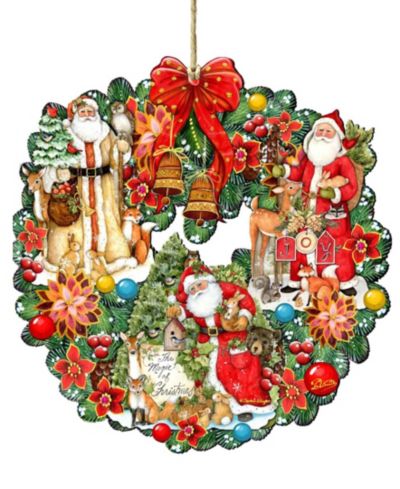 Designocracy Classic Christmas Santa Wooden Ornament