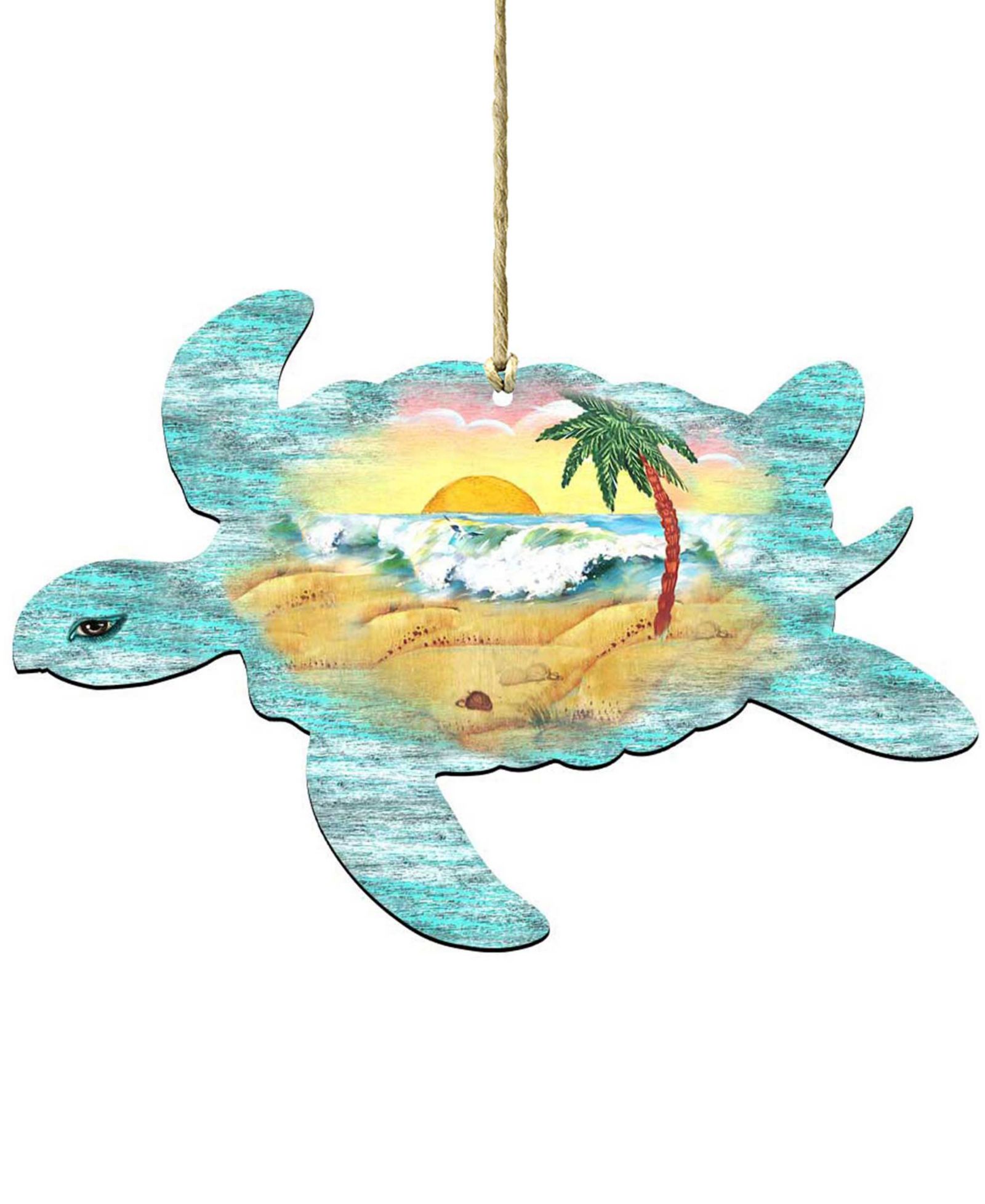 Елочное украшение Designocracy Turtle Scenic Wooden