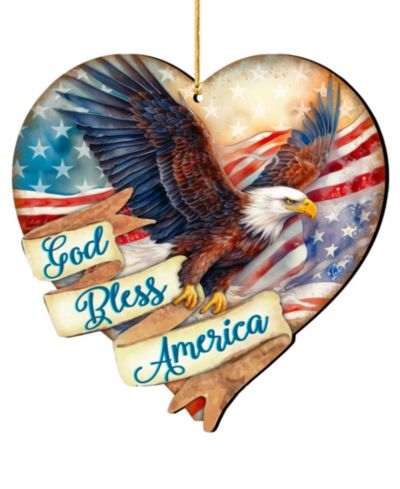 Рождественское украшение Designocracy God Bless America