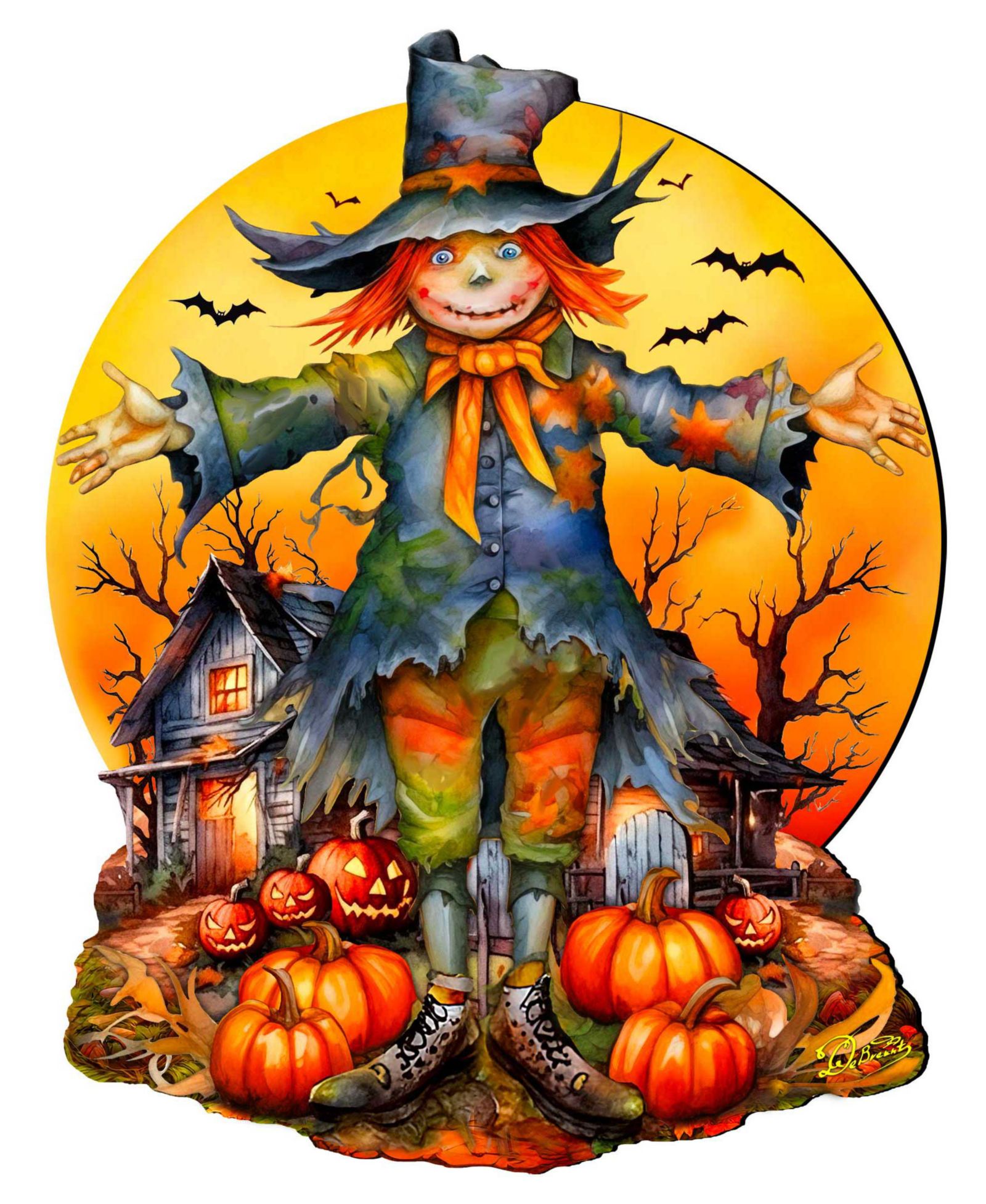Декор для двери Designocracy Scarecrow на праздники