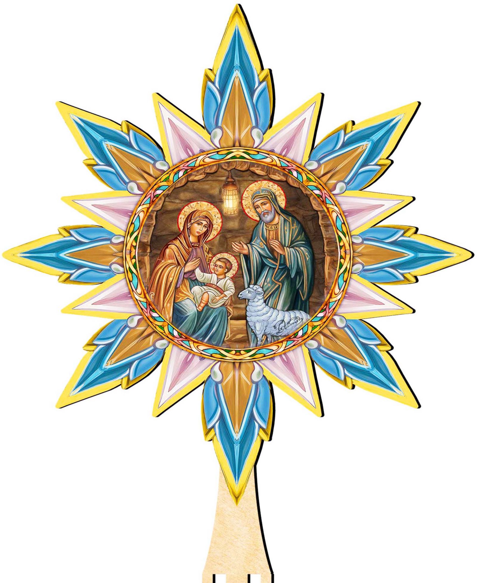 Designocracy деревянное украшение на елку Orthodox Nativity