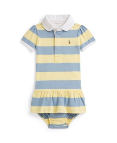 Детское поло Polo Ralph Lauren в полоску с юбкой-блумером