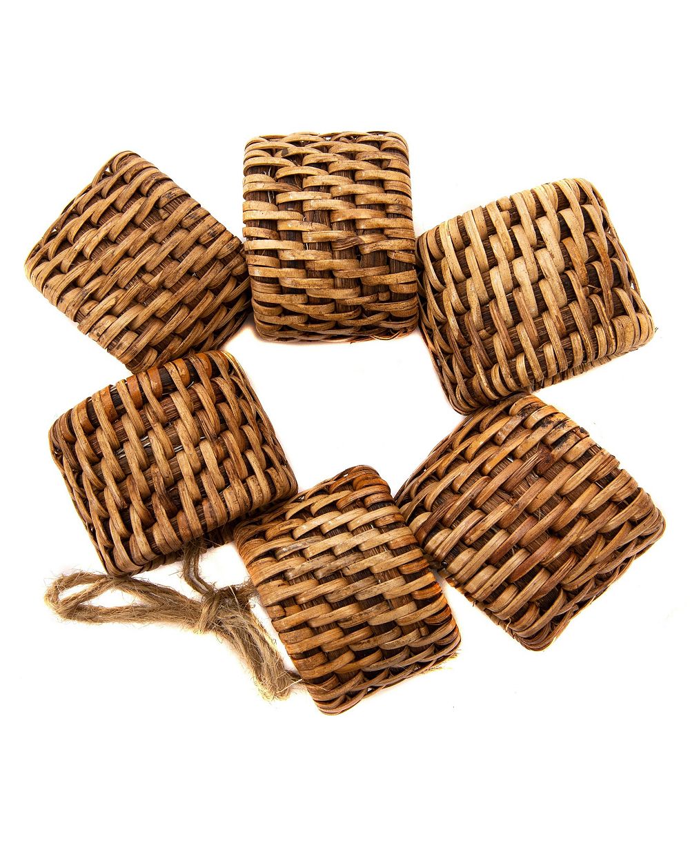 Набор из 6 овальных колец для салфеток Artifacts Trading Company Rattan