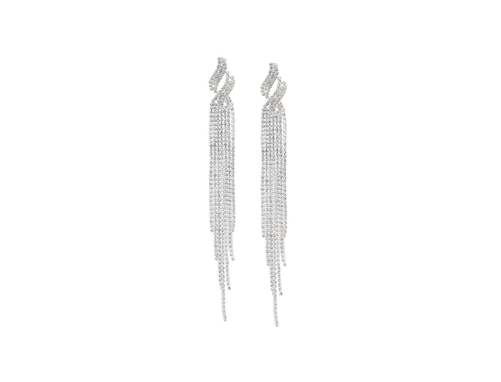 SOHI Glass/Silver Adrienne Drop Earrings