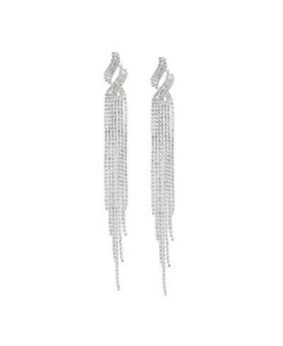 SOHI Glass/Silver Adrienne Drop Earrings