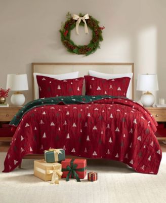 Madison Park двустороннее покрывало Winter Holiday, комплект из 3 предметов, размер Queen