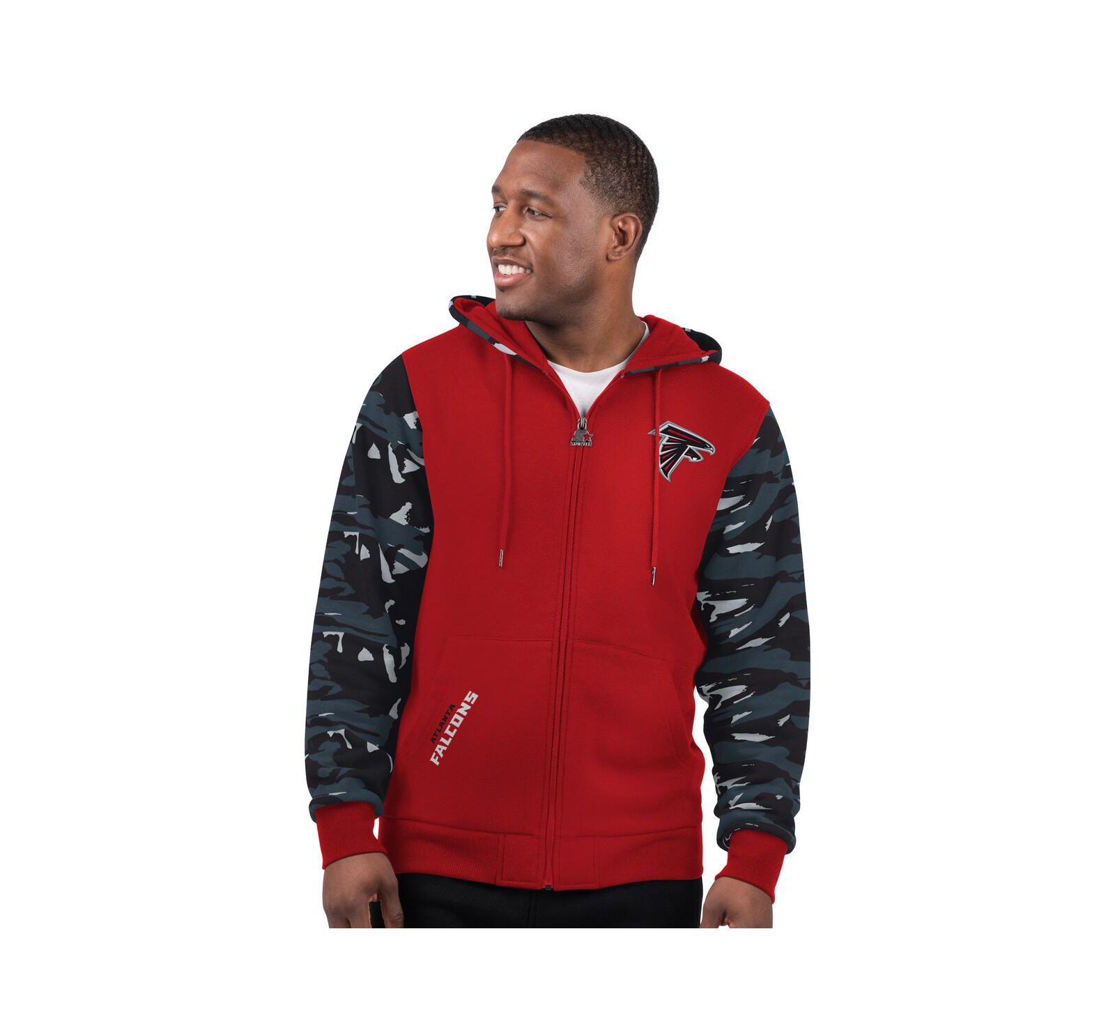 Starter Men's Red Atlanta Falcons Thursday Night Gridiron Full-Zip Hoodie