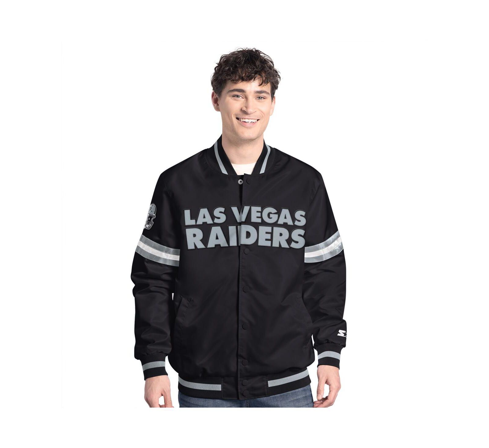 Starter Мужская куртка Varsity Scout Black Las Vegas Raiders Full-Snap