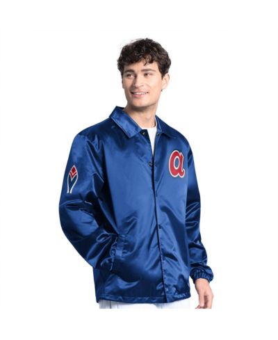 Мужская куртка Starter Royal Atlanta Braves Cooperstown Collection Point Man Full-Snap Coaches