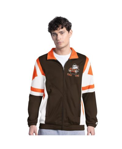Starter Мужская спортивная куртка Cleveland Browns Contender Logo Full-Zip, коричневая