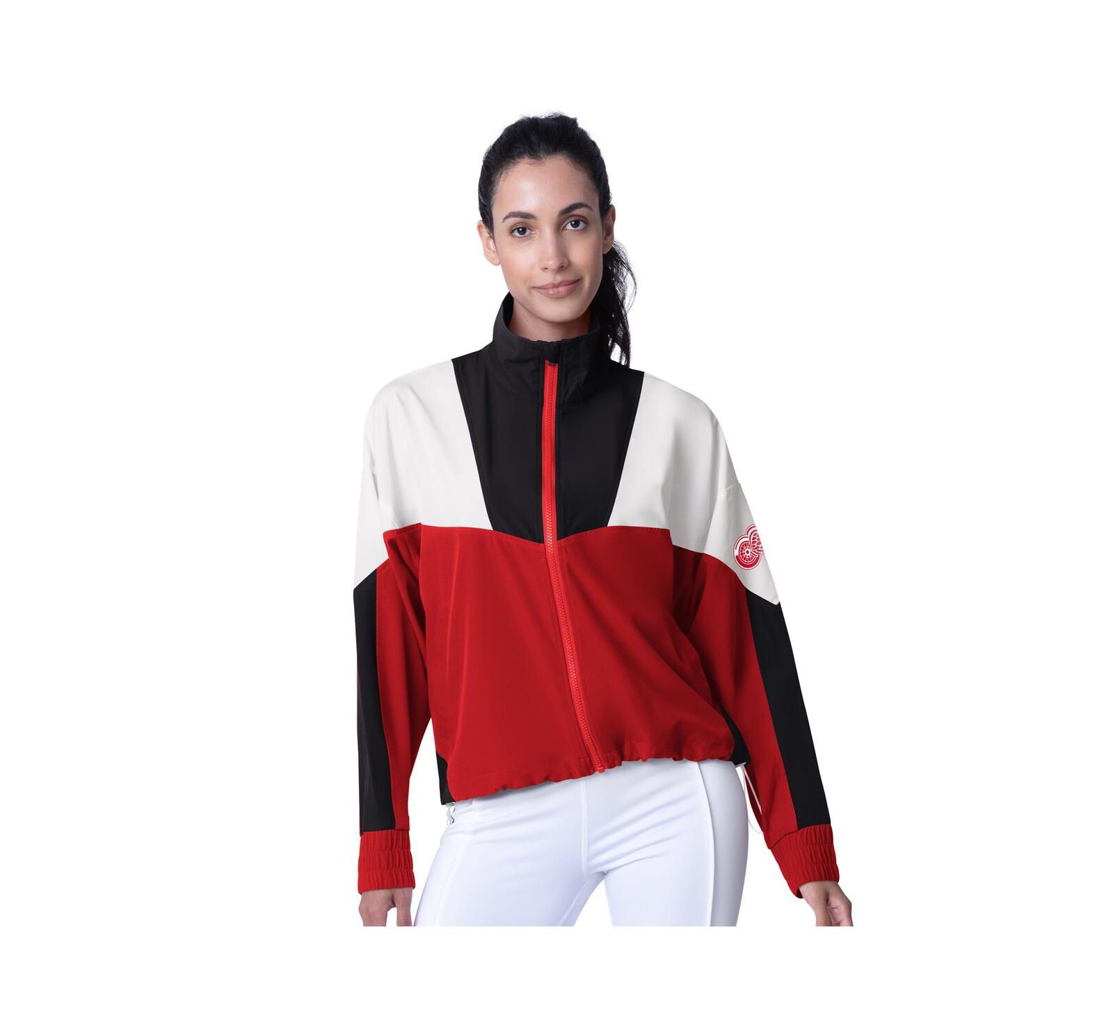 MSX by Michael Strahan Women's Red/Black Detroit Red Wings Tessa Full-Zip Jacket