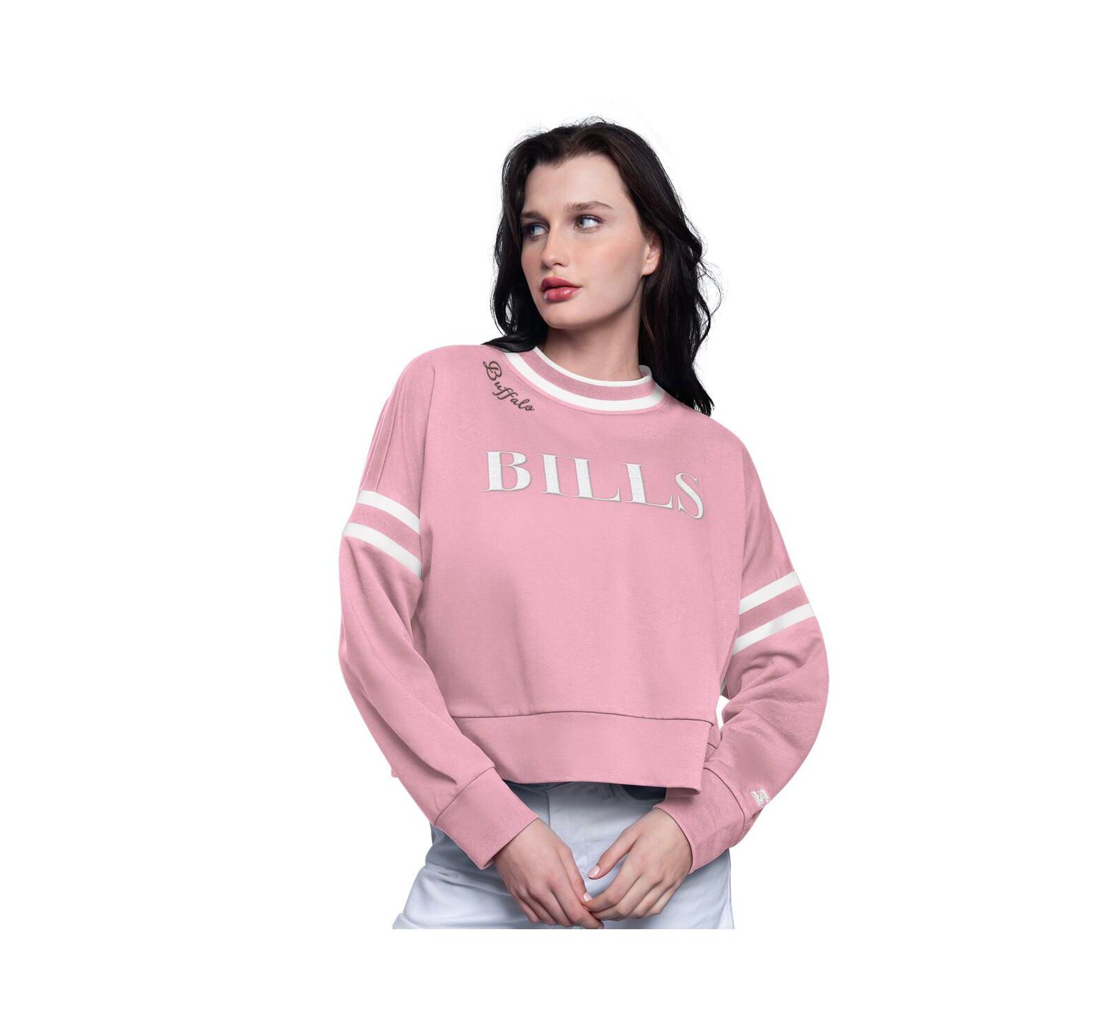 Starter Женский укороченный свитшот Pink Buffalo Bills Power Play