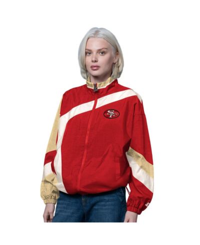 Starter Women's Scarlet/Gold San Francisco 49ers 1st Quarter Full-Zip Windbreaker Jacket