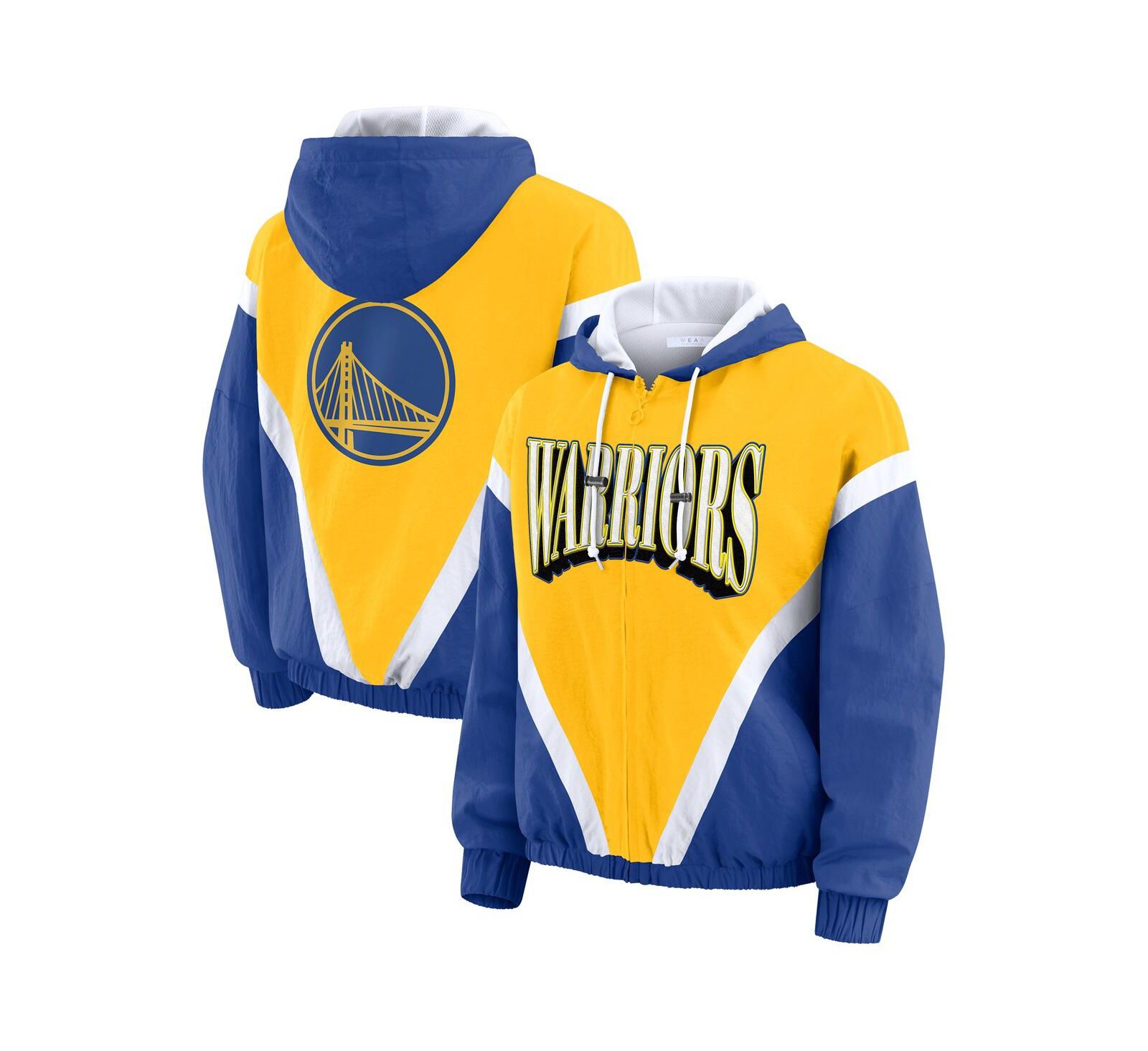Женская ветровка WEAR by Erin Andrews Golden State Warriors Color-Block Full-Zip