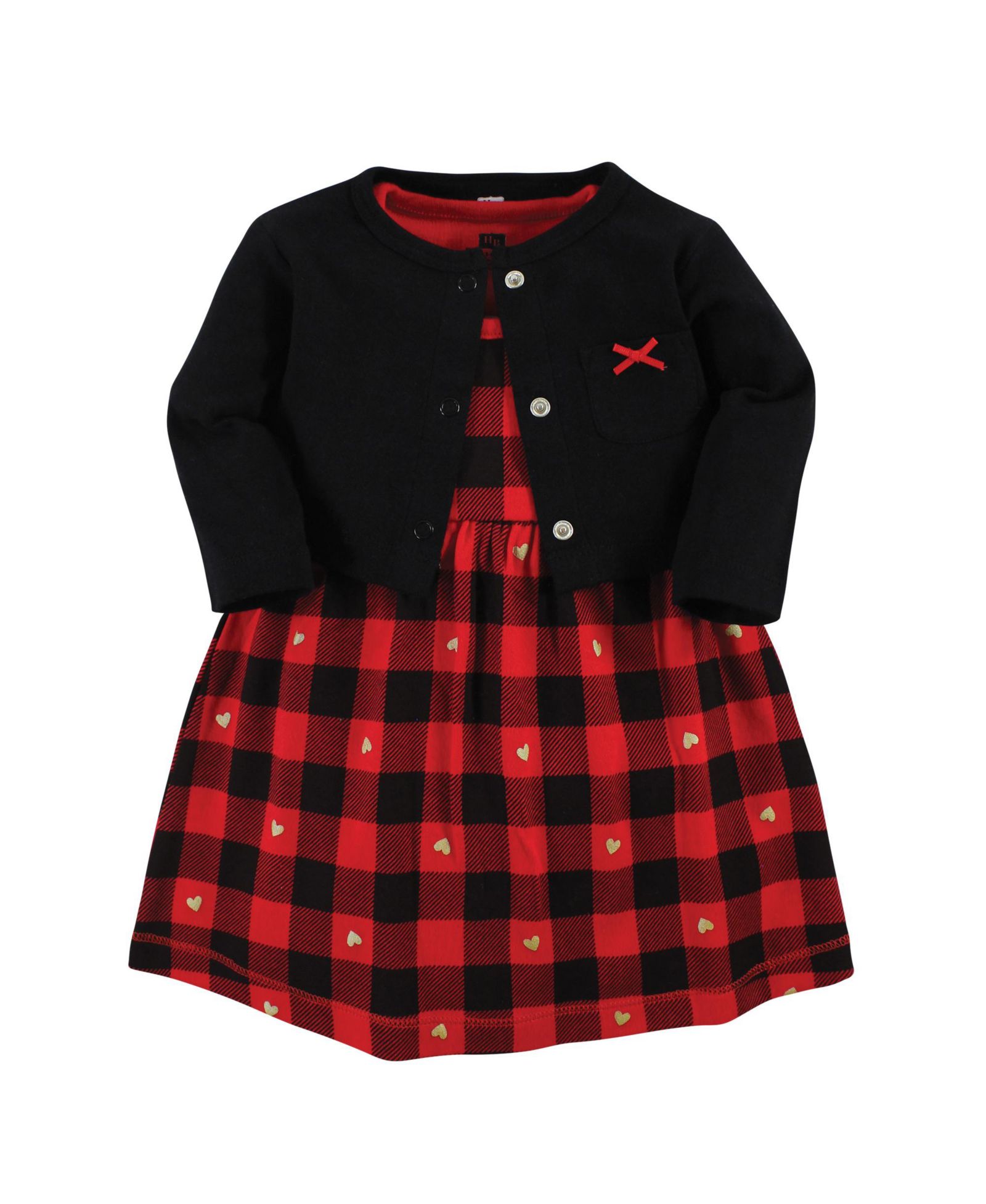 Hudson Baby Детский комплект из платья и кардигана из хлопка для девочек