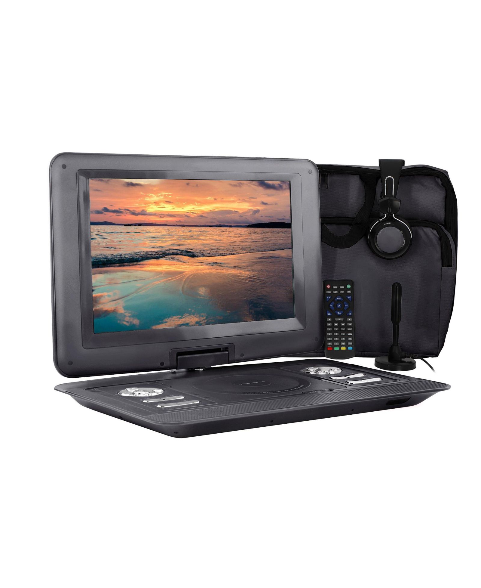 Trexonic 14.1" TFT-LCD 1280 x 800 Portable Rechargeable DVD Player