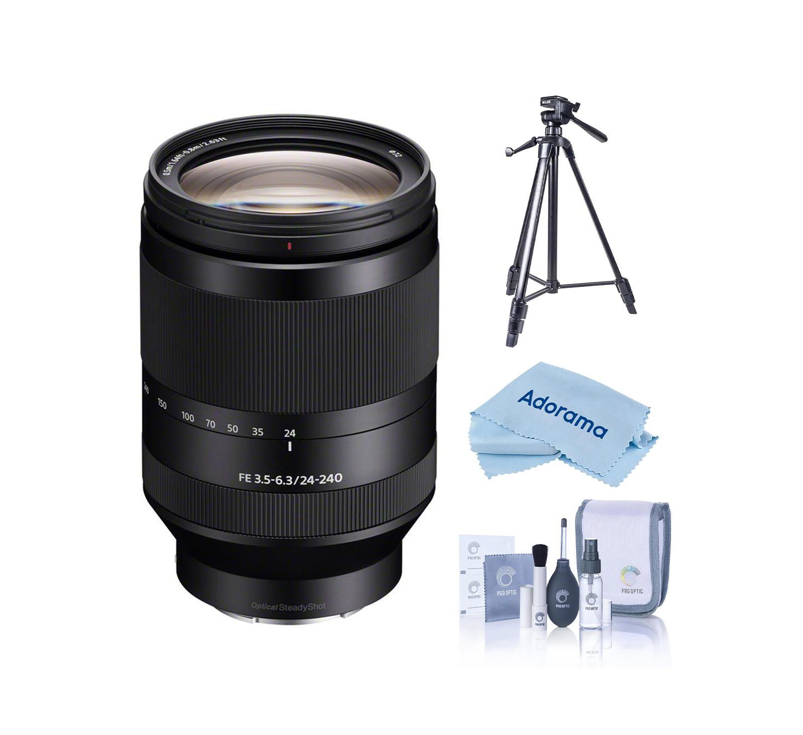 Sony FE 24-240mm f/3.5-6.3 OSS Optical SteadyShot Lens Bundle for Sony E-Mount