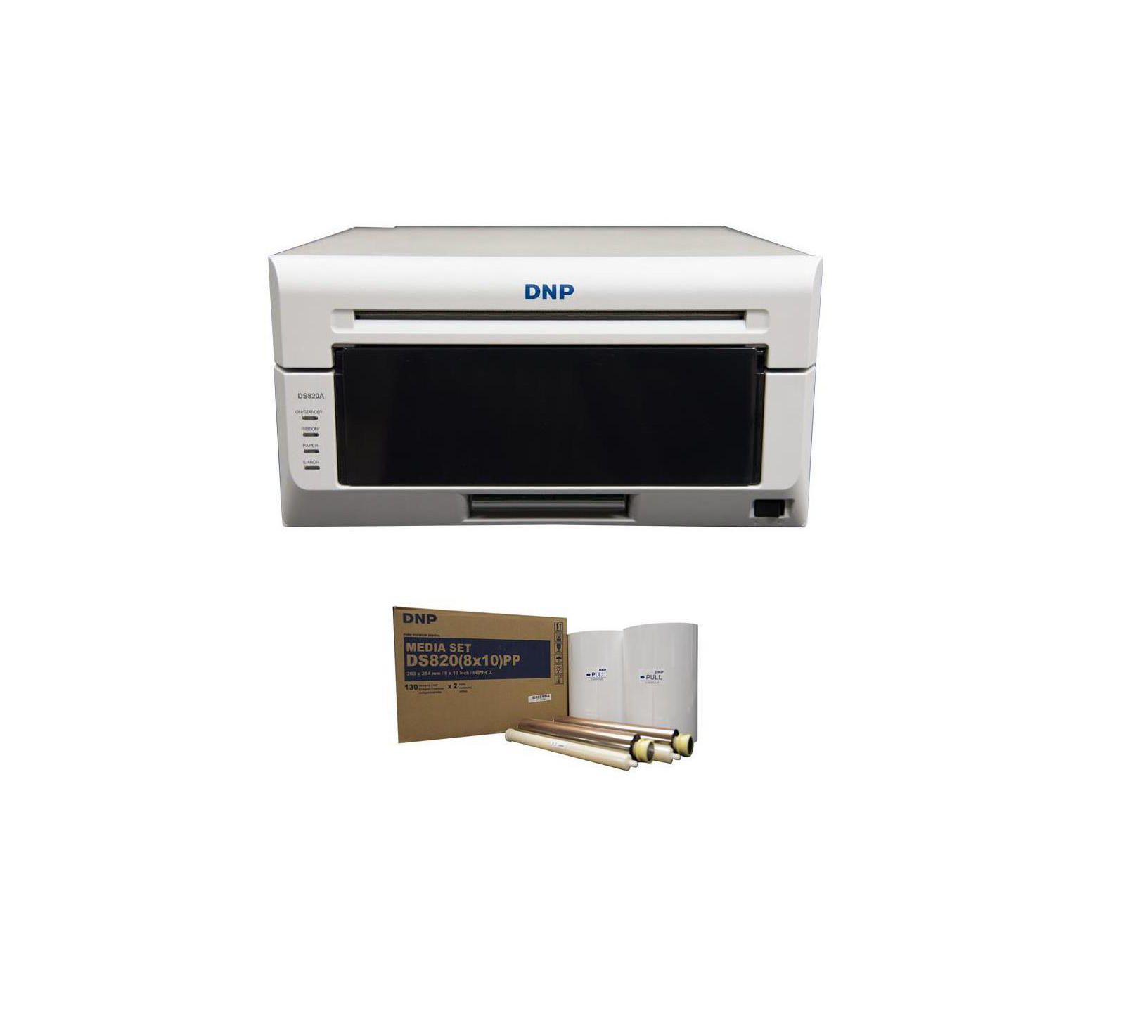 DNP DS820A 8" Pro Dye-Sublimation Printer with DNP Pure Premium Media 8x10"