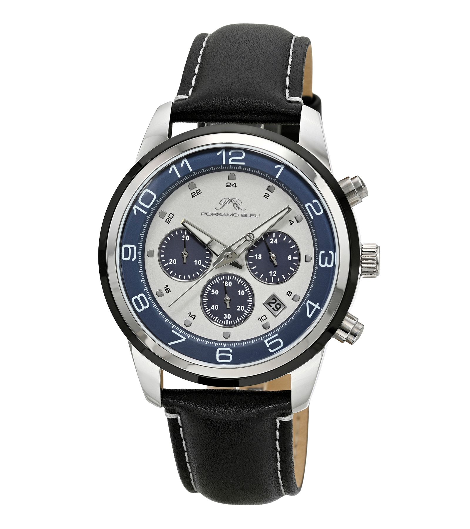 Porsamo Bleu Men's Arthur Genuine Leather Band Watch 1091HARL