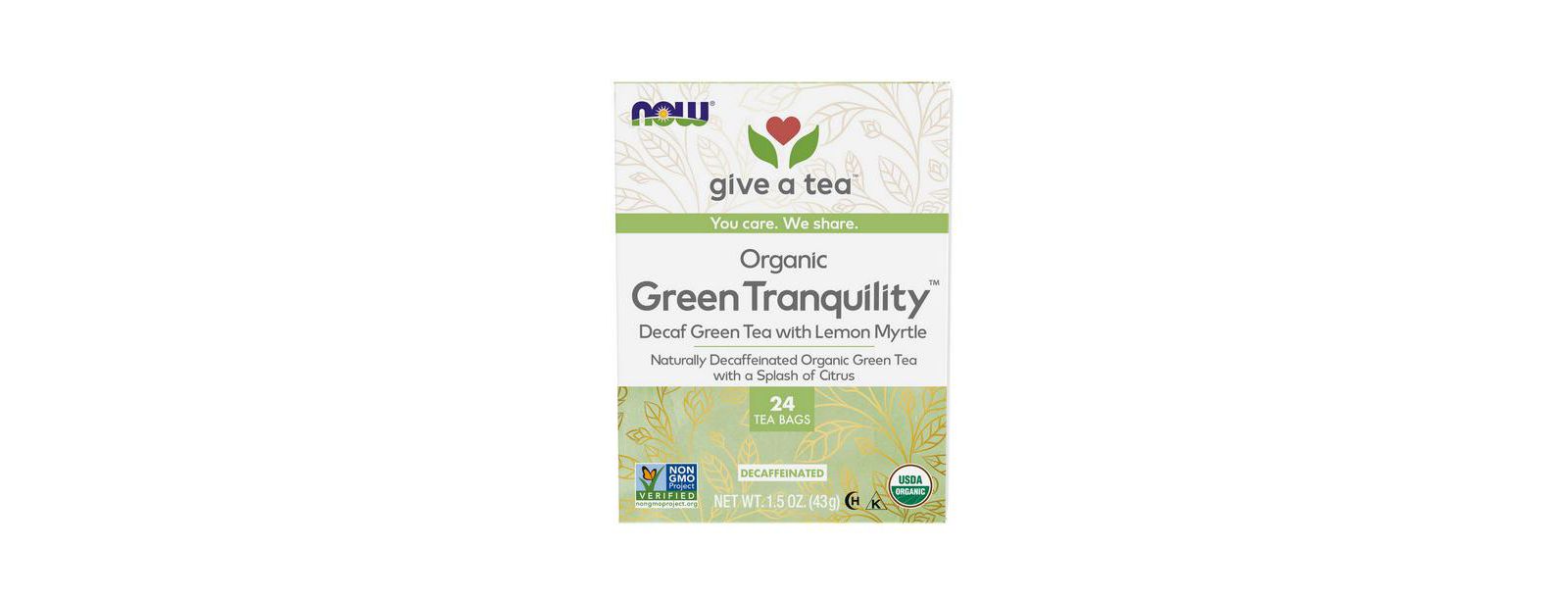 NOW Foods Green Tranquility Tea, 24 пакетика