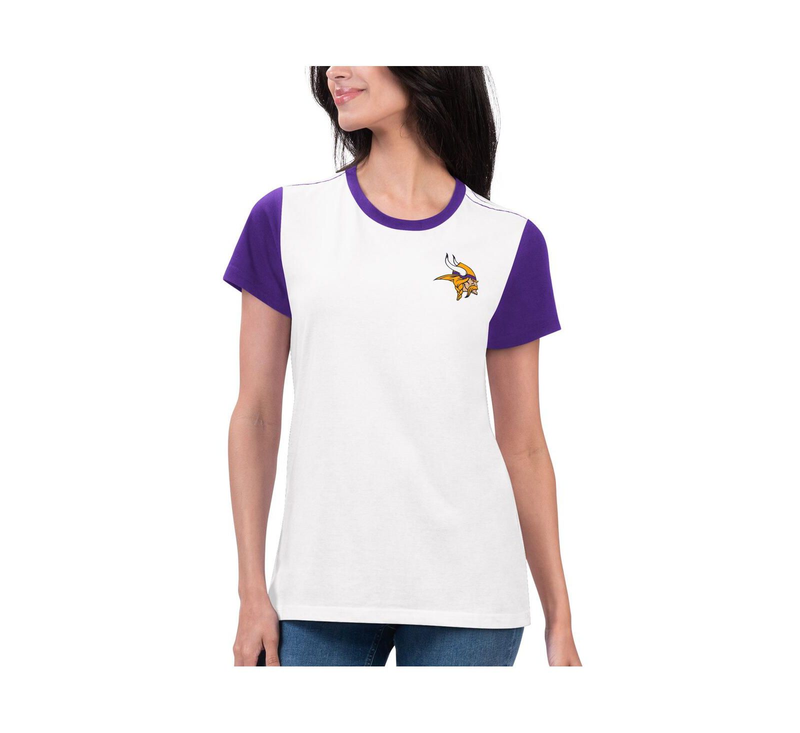 Женская футболка G-III 4Her by Carl Banks White/Purple Minnesota Vikings Fashion Illustration