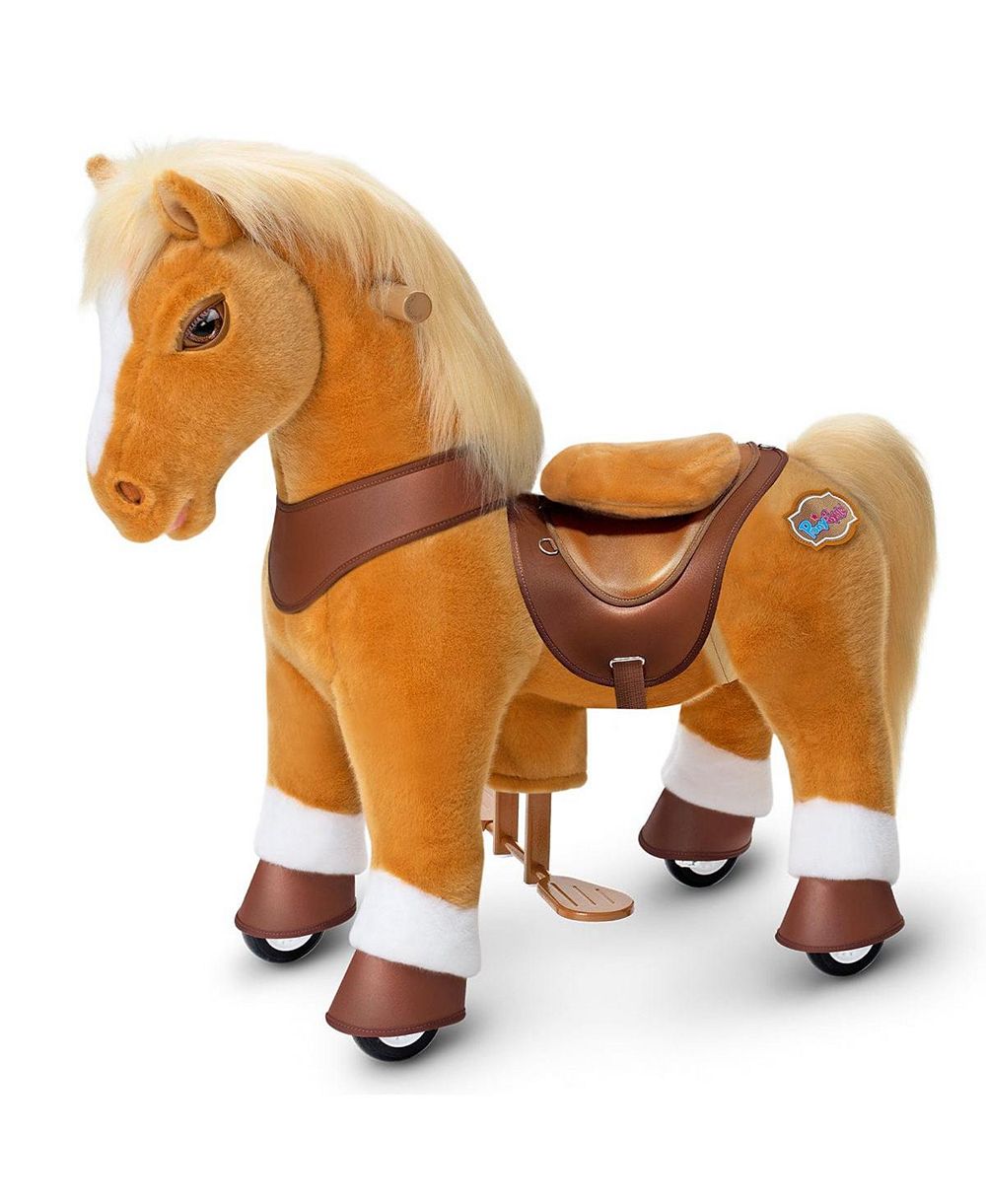 Игрушка-каталка PonyCycle Model Y, светло-коричневая лошадь, для детей 3-4 лет
